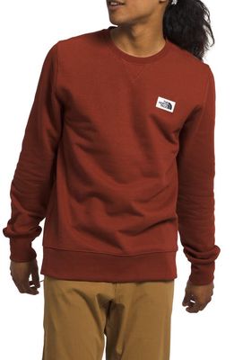 The North Face Heritage Patch Crewneck Sweatshirt in Brandy Brown