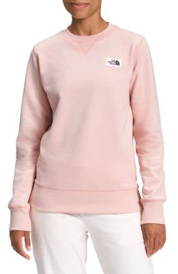 The North Face Heritage Patch Crewneck Sweatshirt in Pink Moss