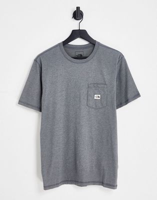 The North Face Heritage patch pocket t-shirt in gray