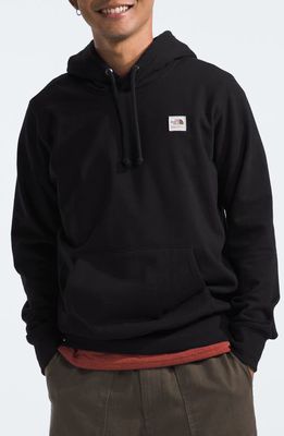 The North Face Heritage Patch Recycled Cotton Blend Hoodie in Tnf Black/Tnf White