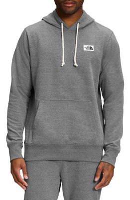 The North Face Heritage Patch Recycled Cotton Blend Hoodie in Tnf Medium Grey Heather