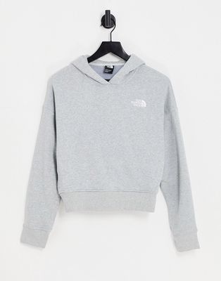 The North Face hoodie with simple logo in gray