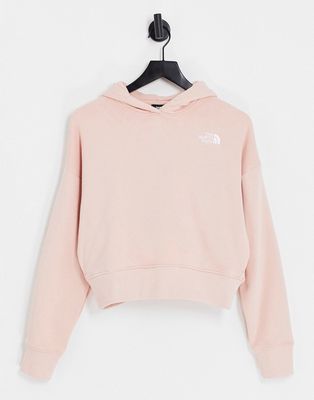 The North Face hoodie with simple logo in pink