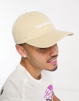 The North Face Horizontal embroidered logo cap in stone-Neutral