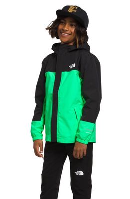 The North Face Kids' Antora Waterproof Rain Jacket in Chlorophyll Green