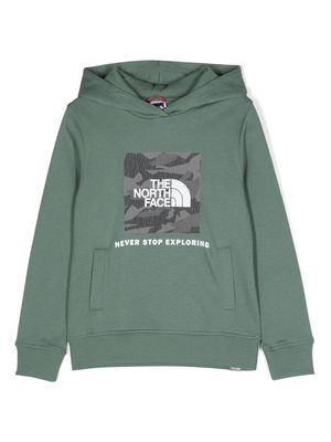 The North Face Kids Box cotton hoodie - Green