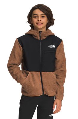 The North Face Kids' Forrest Fleece Full Zip Hooded Jacket in Toasted Brown