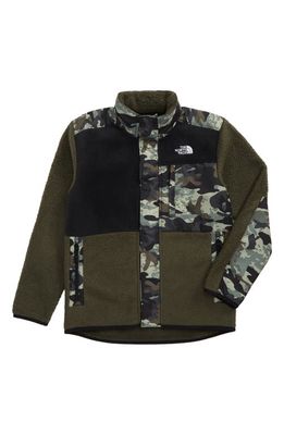 The North Face Kids' Forrest Fleece Jacket in New Taupe Green Camo Print