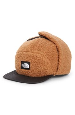 The North Face Kids' Forrest Fleece Trapper Hat in Toasted Brown/Black