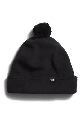 The North Face Kids' Glacier Fleece Recycled Polyester Beanie in Tnf Black