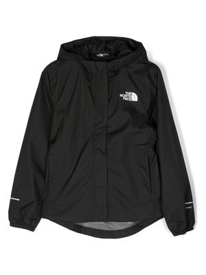 The North Face Kids logo-print hooded jacket - Black