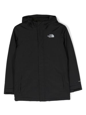 The North Face Kids logo-print insulated hooded parka - Black
