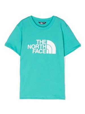 The North Face Kids logo-print jersey T-shirt - Blue