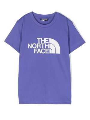 The North Face Kids logo-print jersey T-shirt - Purple