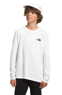 The North Face Kids' Long Sleeve Graphic Tee in Tnf White