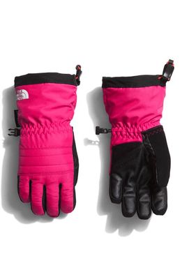 The North Face Kids' Montana Water Repellent Ski Gloves in Mr. Pink