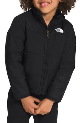 The North Face Kids' Mossbud Reversible Water Repellent Faux Fur Jacket in Tnf Black