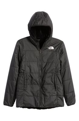 The North Face Kids' Mossbud Reversible Water Repellent Parka in Black