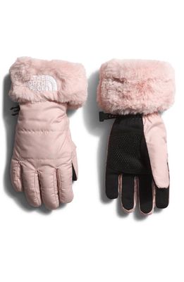 The North Face Kids' Mossbud Water Repellent Gloves in Pink Moss