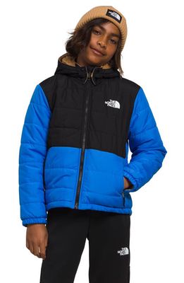 The North Face Kids' Mount Chimbo Water Repellent Reversible Hooded Jacket in Optic Blue
