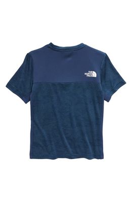 The North Face Kids' Mountain Athletic T-Shirt in Blue Lt Hthr Camo Jacquard