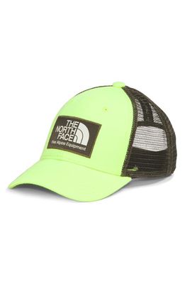 The North Face Kids' Mudder Trucker Hat in Led Yellow/New Taupe Green