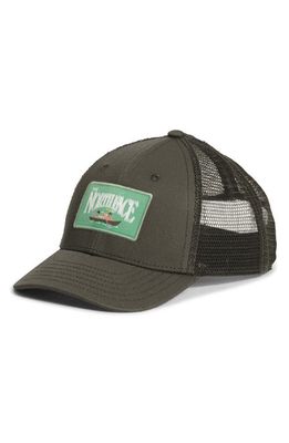 The North Face Kids' Mudder Trucker Hat in New Taupe Green/Graphic Patch