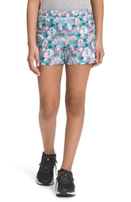 The North Face Kids' Never Stop Running Shorts in Scuba Blue Wild Daisy Print