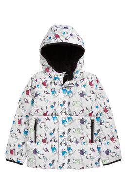 The North Face Kids' North 600 Fill Power Down Parka in Tin Grey Winter Critters Print