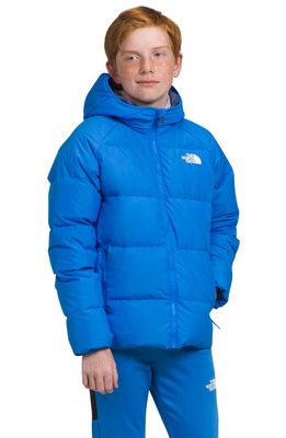 The North Face Kids' Reversible Hooded 600-Fill Power Down Jacket in Optic Blue