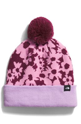 The North Face Kids' Ski Beanie in Boysenberry Gradient Floral
