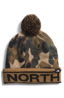 The North Face Kids' Ski Beanie in Utility Brown Camp Texture