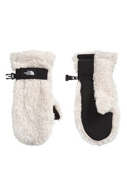 The North Face Kids' Suave Oso High Pile Fleece Mittens in Gardenia White
