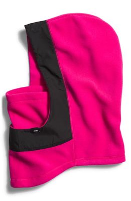 The North Face Kids' Whimzy Pow WindWalll Polar Fleece Recycled Polyester Hood in Mr. Pink