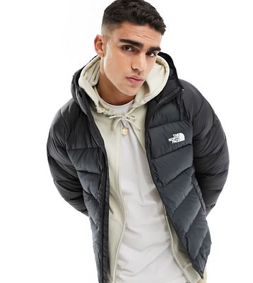 The North Face Lauerz synthetic puffer jacket in gray and black Exclusive at ASOS