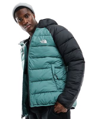 The North Face Lauerz synthetic puffer jacket in green and black Exclusive at ASOS