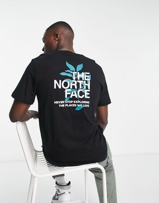 The North Face Leaves graphic T-shirt in black - Exclusive to ASOS