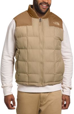 The North Face Lhotse Water Repellent Reversible Vest in Khaki Stone/Utility Brown