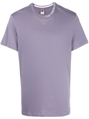 The North Face logo-collar cotton T-shirt - Purple