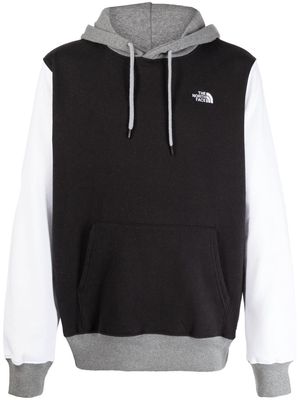 The North Face logo-embroidered colour-block hoodie - Black