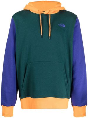 The North Face logo-embroidered colour-block hoodie - Green