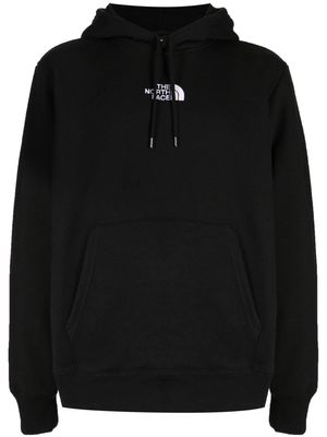 The North Face logo-embroidered cotton blend hoodie - Black