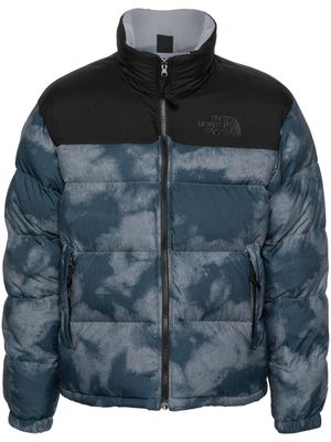 The North Face logo-embroidered puffer jacket - Blue