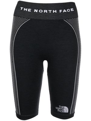 The North Face logo-jacquard cycling shorts - Black