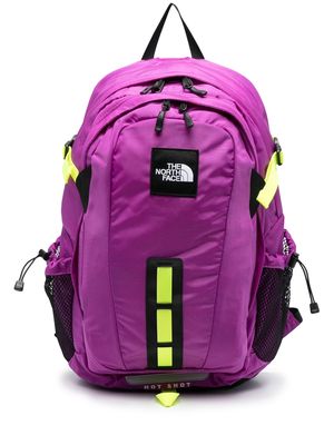 The North Face logo-patch zipped backpack - Purple