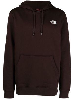 The North Face logo-print cotton hoodie - Brown