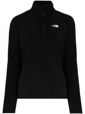The North Face logo-print funnel-neck top - Black