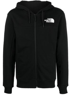 The North Face logo-print zip-up hoodie - Black