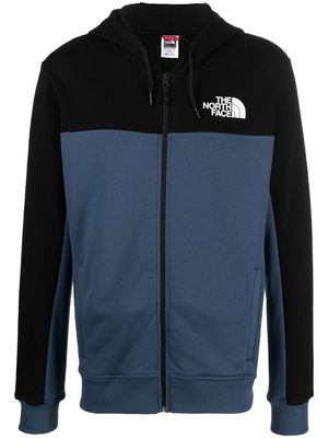 The North Face logo-print zip-up hoodie - Blue