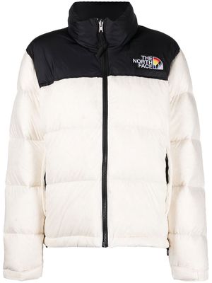 The North Face logo zipped padded jacket - White